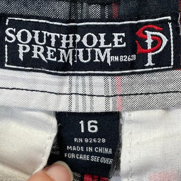 South Pole Shorts Youth 16 Baggy Skater Preppy Hip Hop Plaid Black Red White - Picture 7 of 11